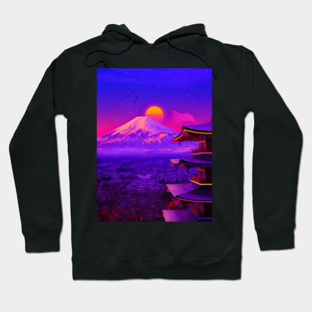 Fuji Castle Hoodie by funglazie